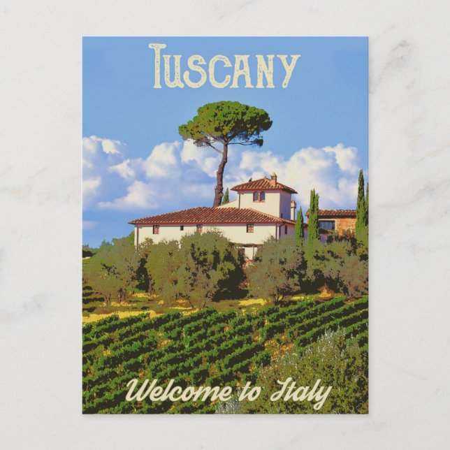 Postal Viñedo de Toscana (Anverso)