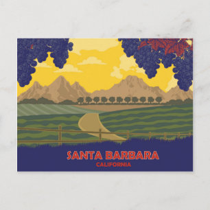 Postal Viñedo en Santa Bárbara, California