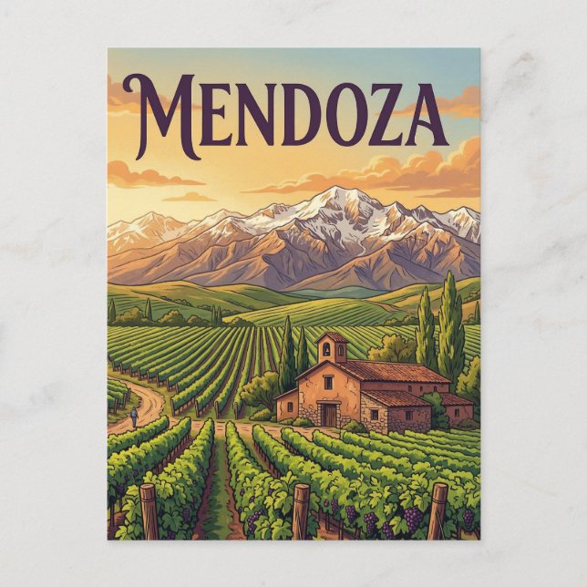 Postal Viñedos del Valle de Uco (Anverso)