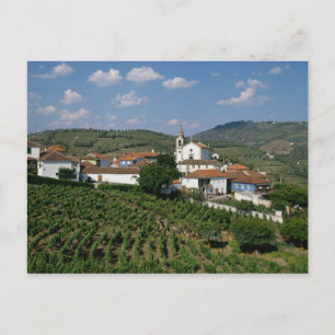 Postal Viñedos, pueblo de San Miguel, Douro