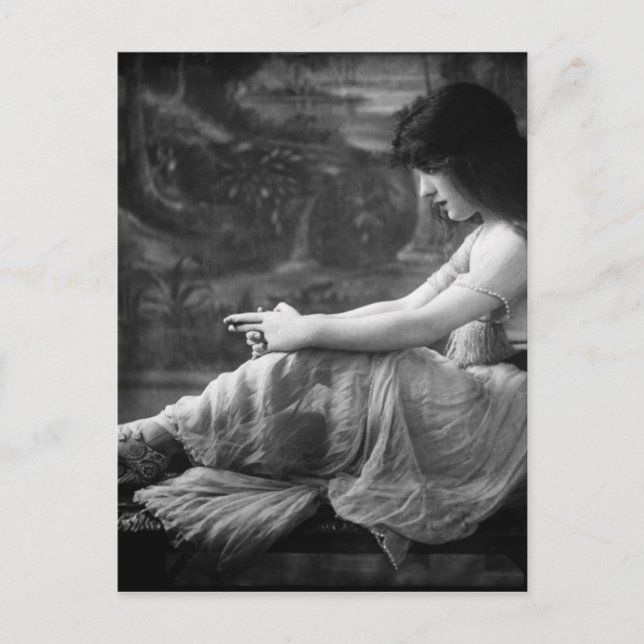 Postal Viñeta 1913 Evelyn Nesbit (Anverso)