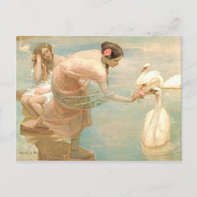 Postal Viñeta "A Summer Morning" de Rupert Bunny (Anverso)