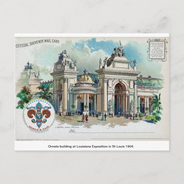 Postal Viñeta América, Luisiana, St Louis Expo' 1904 (Anverso)