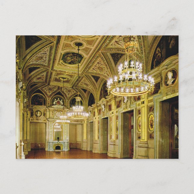 Postal Viñeta Austria, Viena, Ópera (Anverso)