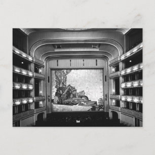 Postal Viñeta Austria Viena Staatsoper ópera interior