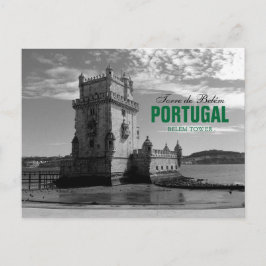 Postal Viñeta Belem Tower Silhouette 3 | Torre Belem
