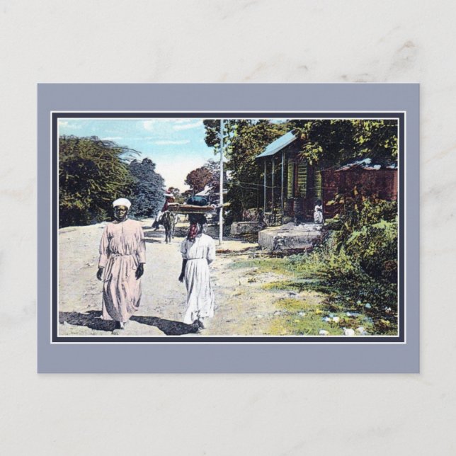 Postal Viñeta cerca de 1900 Puerto Príncipe Haití (Anverso)