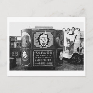 Postal Viñeta Circus Wagon 1937 Montana Photo