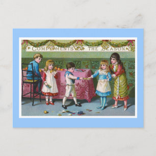 Postal Viñeta "Compliments of the Season"
