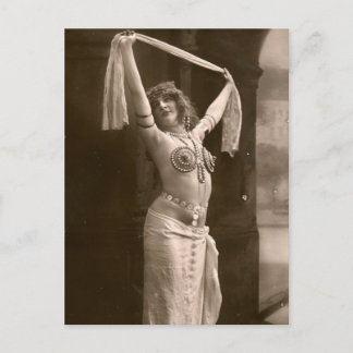 Postal Viñeta de bailarina de danza del vientre de Victor