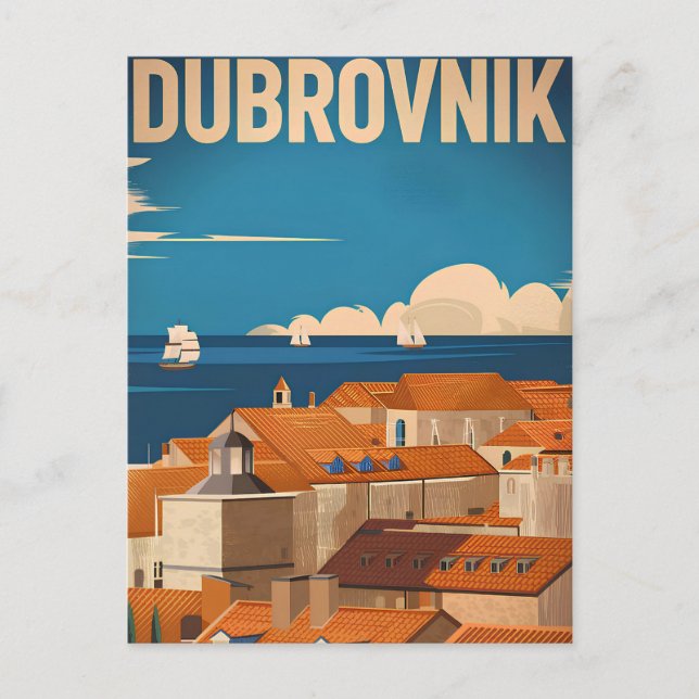 Postal Viñeta de Dubrovnik (Anverso)