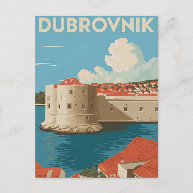 Postal Viñeta de Dubrovnik (Anverso)