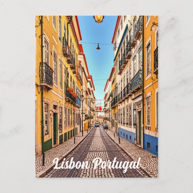 Postal Viñeta de Lisboa Portugal (Anverso)