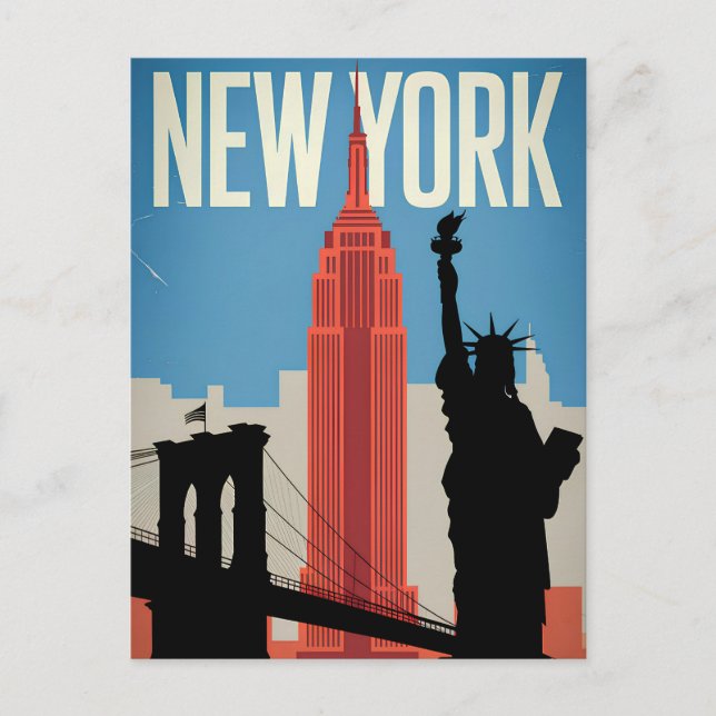 Postal Viñeta de los Estados Unidos de Nueva York (Anverso)