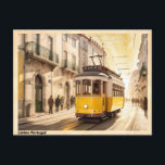 Postal Viñeta de tranvía amarilla de Lisboa Portugal<br><div class="desc">Título: Viñeta Lisboa Portugal Postcard: Icónica Tram Amarillo - Símbolo nostálgico del encanto histórico de Lisboa - Memorabilia portuguesa colectiva Descripción del producto: Viñeta Lisboa Portugal Postcard: Un viaje de vuelta en el tiempo con el icónico tranvía amarillo Experiencia el encanto encantador de Lisboa, Portugal, con esta postal vintage, con...</div>
