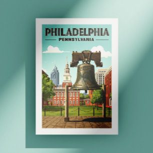 Postal Viñeta Filadelfia Pennsylvania