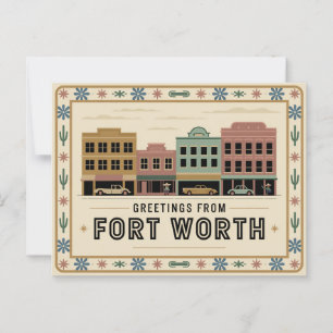 Postal Viñeta Fort Worth Postcard   Saludos
