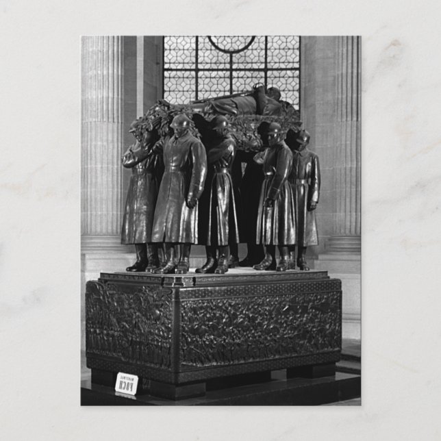 Postal Viñeta Francia París Inválidos de la tumba de la f (Anverso)