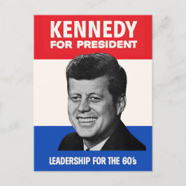 Postal Viñeta JFK Kennedy para la campaña presidencial de
