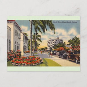 Postal Viñeta Lincoln Road Miami Beach Florida Postcard