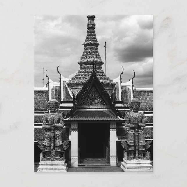 Postal Viñeta Tailandia Guardia Demonio de Wat Phra Kaew (Anverso)