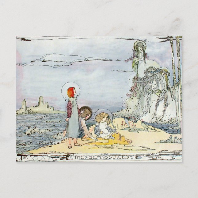 Postal Viñeta "The Sea Voices" de Jessie M. King (Anverso)