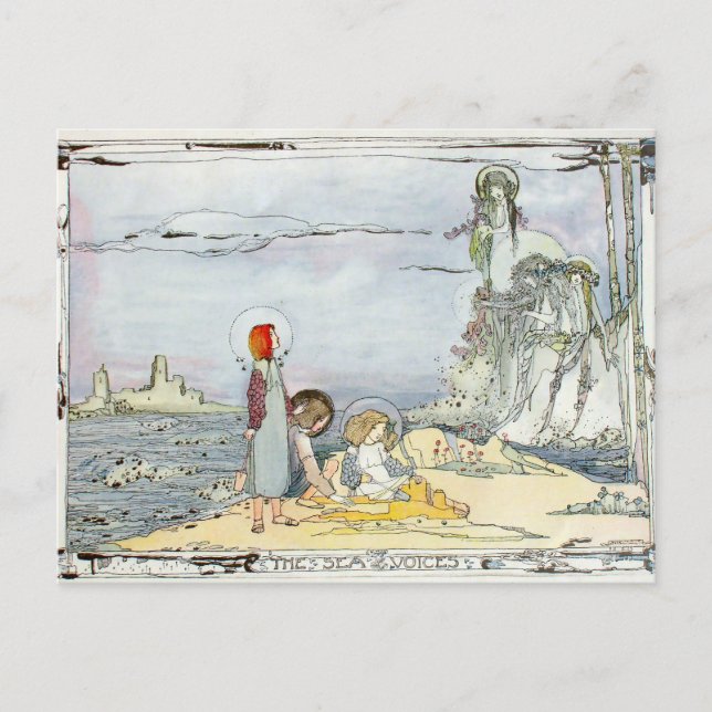 Postal Viñeta "The Sea Voices" de Jessie M. King (Anverso)