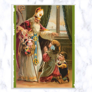 Postal Viñeta Una Visita De St Nick