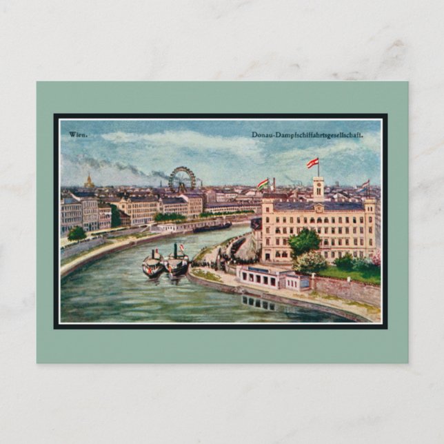 Postal Viñeta Viena Austria (Anverso)