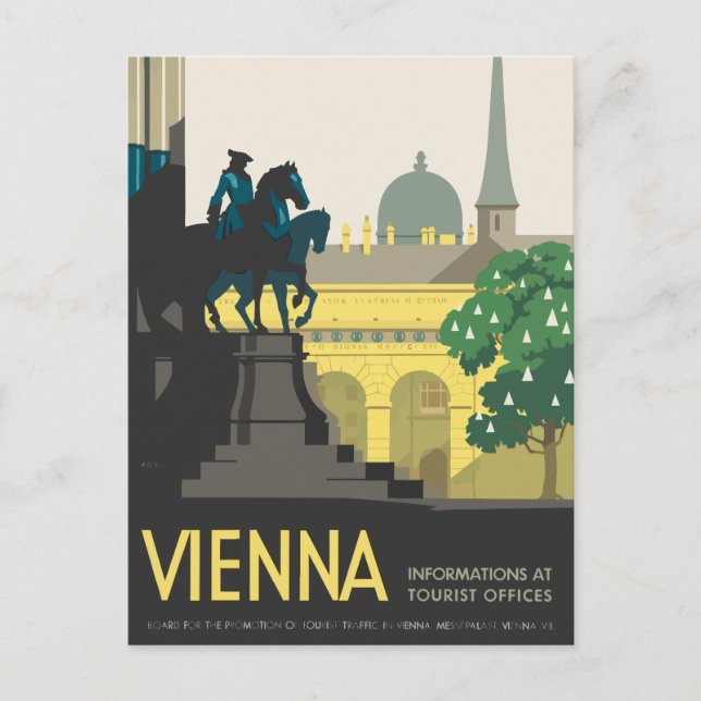 Postal Viñeta Viena Austria Viaje cuadrado de Joseph (Anverso)