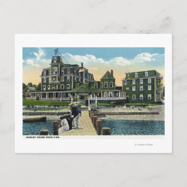 Postal Viñetería de Martha, vista de muelle de la casa We (Anverso)