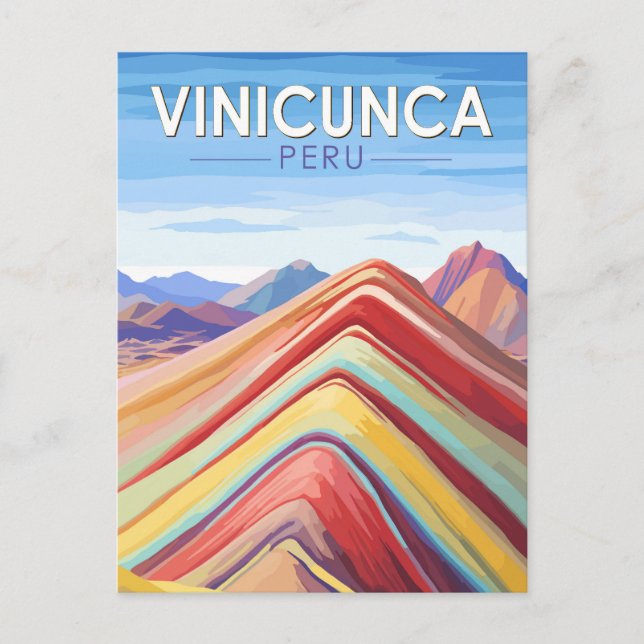 Postal Vinicunca Perú Viaje a Viaje Vintage (Anverso)