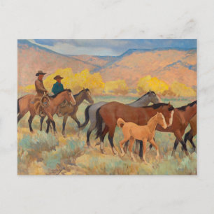 Postal Viniendo a casa, 1942 por Maynard Dixon