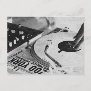 Postal vinilo de hilatura DJ 2