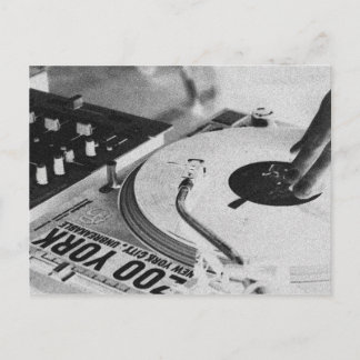 Postal vinilo de hilatura DJ 2