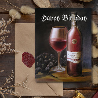 Postal Vino Rojo