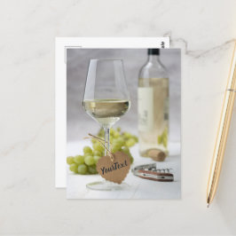 Postal Vino Sommelier Vine Lover Botella de uva Diseño