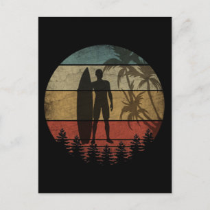 POSTAL VINTACIÓN DE SURFING