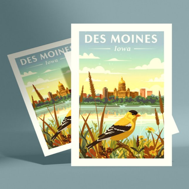 Postal Vintaeg Des Moines Iowa (Subido por el creador)