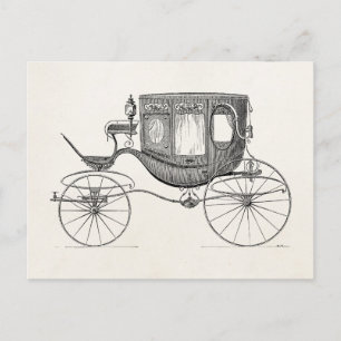 Postal Vintage 1800 Caballo de transporte de remolque aut