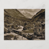 Vintage, 1890, Ferrocarril en Grindelwald