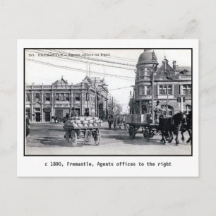 Postal Vintage 1890 Fremantle, Perth, Australia