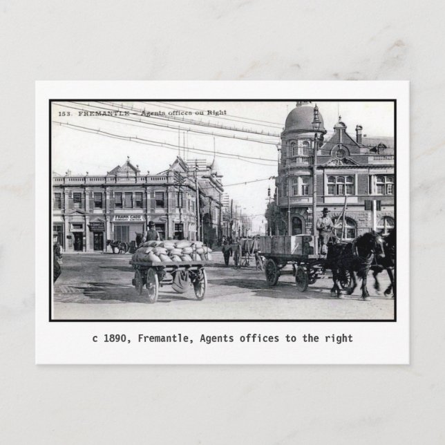 Postal Vintage 1890 Fremantle, Perth, Australia (Anverso)