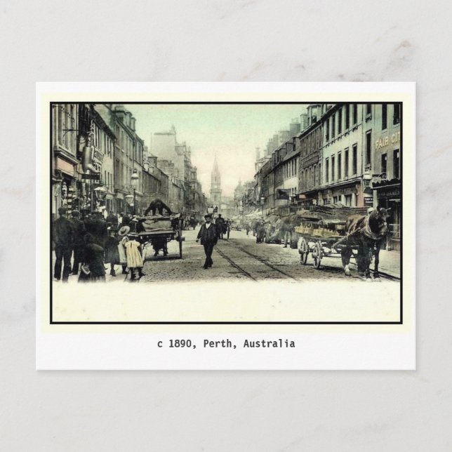 Postal Vintage 1890 Perth, Australia (Anverso)