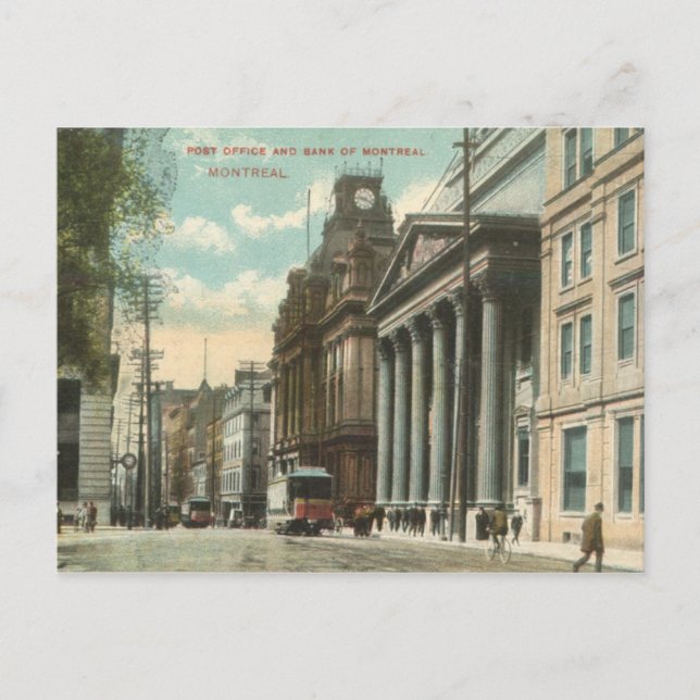 POSTAL VINTAGE 1909 CENTRO DE MONTREAL (Anverso)