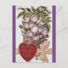 Postal Vintage 1912 Wistaria púrpura