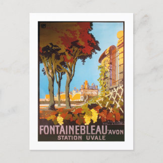 Postal Vintage 1926 Fontainbleau Avon, Station Uvale Post