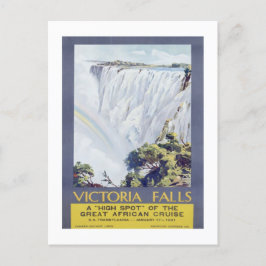 Postal Vintage 1931 Cunard Line Victoria Falls Travel