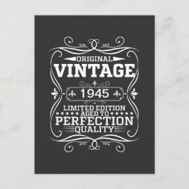 Postal Vintage 1945 80th Birthday Aged To Perfection