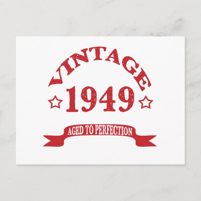 Postal Vintage 1949 Envejecido a la Perfección (Anverso)